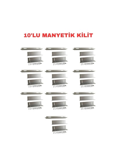Sarkey Sr-280 Zl Aparat 280 Kg Manyetik Kilit Montaj Bağlantı Kiti 10 Adet