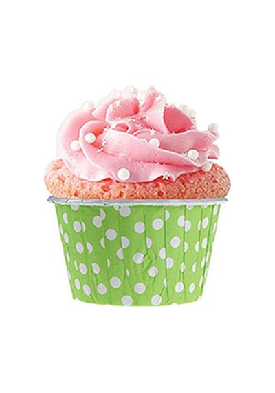 Dolphin Muffin Kek Kapsülü Yeşil Puantiyeli 50 Adetli