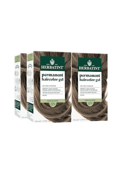 Herbatint Permanent Hair Coloring Gel 6N Dark Blonde 2 x 170 ML