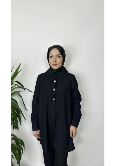 Fuat Gürşen Fg-25k4354-s Siyah Renk Tunik Çok Renkli
