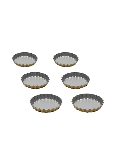 Anto Mini 6'lı Tart Kalıbı Silver Gold 12 Santimetre Çok Renkli