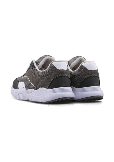 Tarzbu Mega Ortapedik Gri Renk Fileli Bağcıklı Günlük Ayakkabı Sneakers Gri