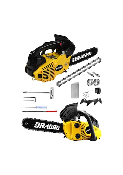 Dragro DRG-25TSTR 25 CC Mini Benzinli Testere Ağaç Odun Dal Budama Ve Kesme Testeresi Sarı