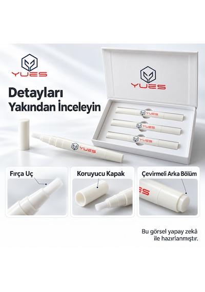 Yues Pap Diş Beyazlatma Kalemi 3'lü Set 3 X 2 Ml