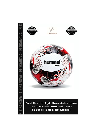 Özel Üretim Açık Hava Antrenman Topu Etkinlik Hummel Terra Football Ball 5 No Kırmızı