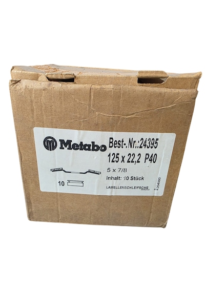 Metabo 125x22,23 P40 624395000 Flap Disk 10 Adet