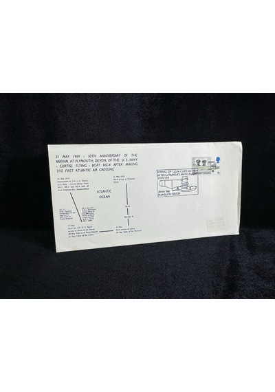 Raf İngiltere Kraliyet Deniz Hava Kuvvetleri Temalı İlk Gün Zarfı 1969 Fdc 50th Anniversary Of The Arrival At Plymouth Devon  Teşhir Ürün