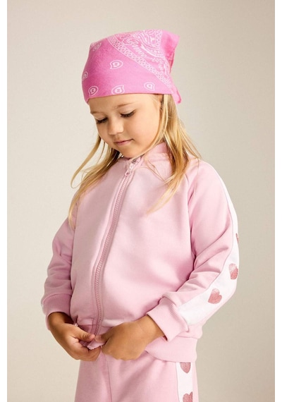 Defacto Kalp Baskılı Kalın Sweatshirt Kumaşı Fermuarlı Sweathirt Hırka Kız Bebek I0212a526aupr66 Mor-pr66