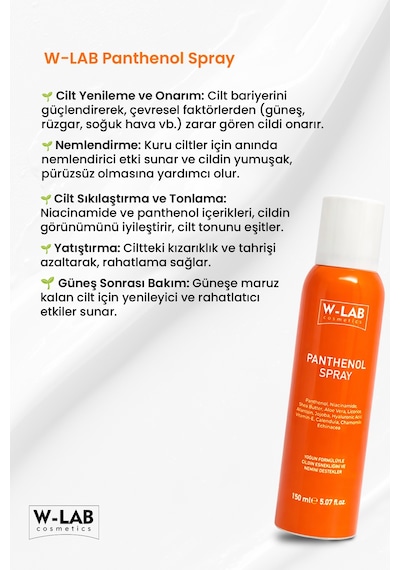 W-Lab Cosmetics Panthenol Sprey 150 ML