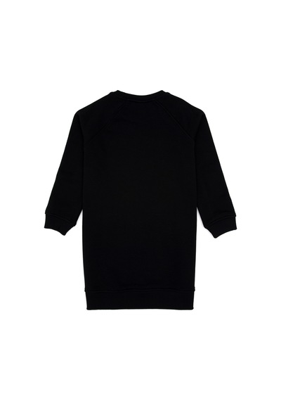 U.S. Polo Assn. Kız Çocuk Siyah Payet Detaylı Bisiklet Yaka Sweat Örme Elbise 50314313-VR046