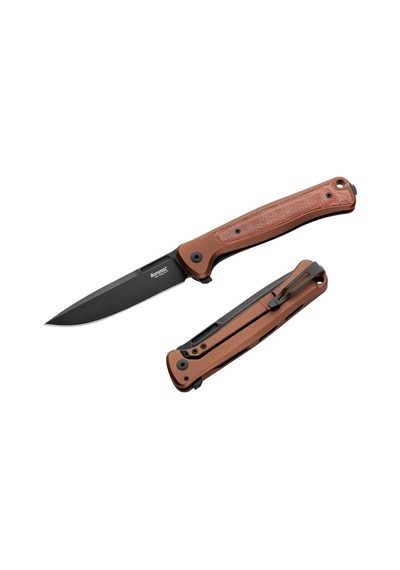 Lionsteel Skinny Sk01a Eb Earth Aluminium Natural Canvas Blackwashed Kamp Çakı Kahverengi