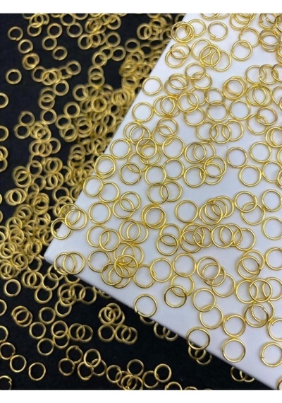 25gr Gold/altın Sarısı Renk 6mm Metal Takı Yapım Halkası,klips Halka Ort 370-410 Adet Diğer