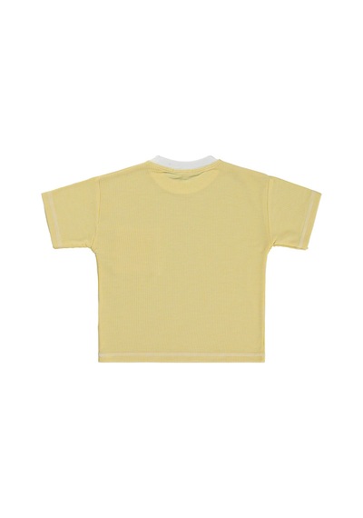 Civil Boys Karyoka Dikişli Cepli 2-5 Yaş Tişört - Sarı
