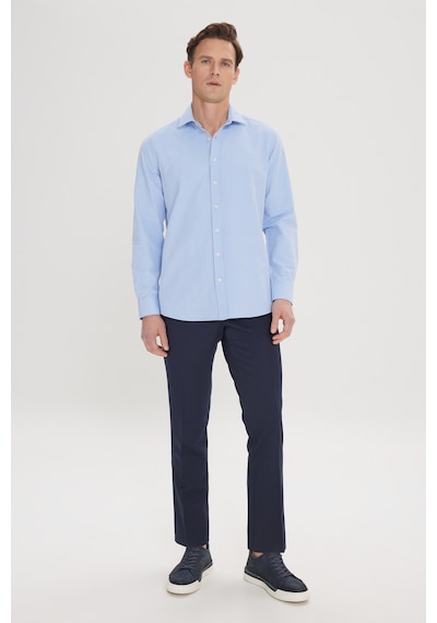 AC&Co / Altınyıldız Classics Erkek Acık Mavı Pamuklu Slim Fit Dar Kesim Çizgili Klasik Yaka Gömlek Acık Mavı AC&Co / Altınyıldız Classics Erkek Acık Mavı Pamuklu Slim Fit Dar Kesim Çizgili Klasik Yaka Gömlek Acık Mavı