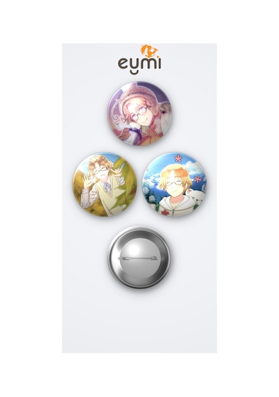 Hetalia Canada 3'lü Metal Rozet Seti 58mm İğneli Buton Çanta Yaka Rozeti Çok Renkli
