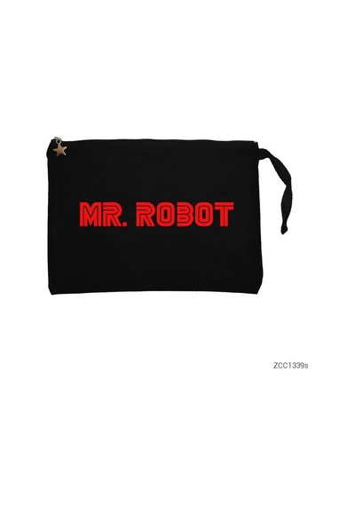 Zepplin Giyim Mr. Robot Siyah Clutch Astarlı Cüzdan / El Çantası