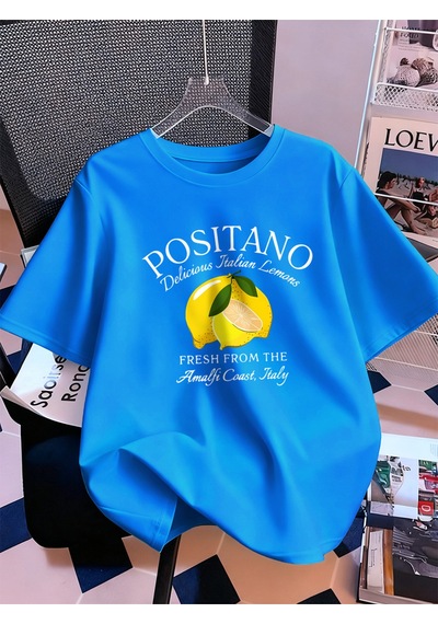 Noıssey Urban Pop Graphic Kadın Tişört Koleksiyonukod 5157 Bebe Mavi