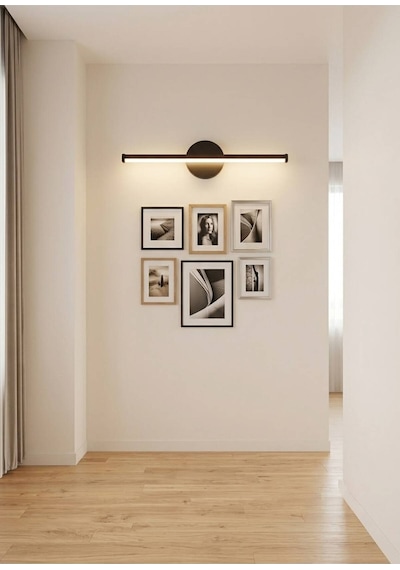 LumiaLighting Solaris Model 3 Renk Modu Siyah Salon Yatak Oturma Odası Duvar Apliği