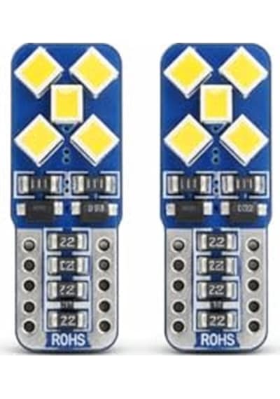 T10 Led Ampul Beyaz 12v Canbus Hatasız Ultra Parlak 450 Lümen Park Plaka İç Aydınlatma Tavan Bagaj Torpido W5w 2 Adet