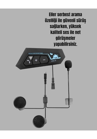 Motosiklet Sürüşleri İçin Bt22 Kask Bluetooth Kulaklık Mikrofonlu Yeni Nesil 93534559