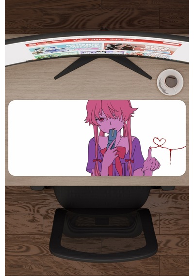 Mirai Nikki Anime V5 - 70x30 Xl Gaming Kauçuk Kaymaz Taban Mouse Pad Fare Altlığı