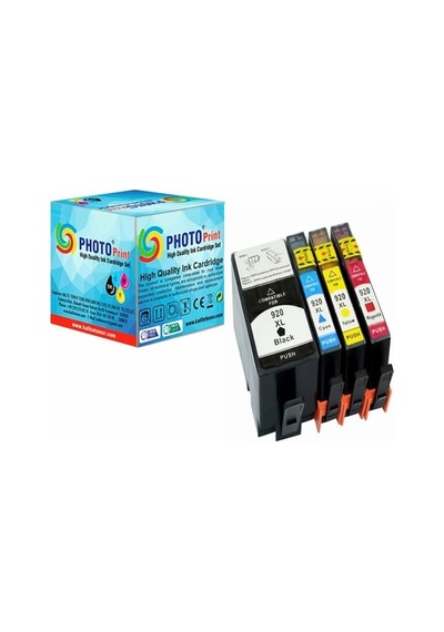Photo Print 920XL Uyumlu Kartuş 4 Renk Officejet 6000 Tam Dolu Çi