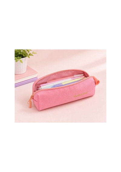 Pink 3 Lü Çanta Okul İlkokul Seti Kalemlik Çanta Beslenme Termoslu Çantası 40 Cm Su Dayanıklı Pembe