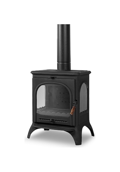 Dorello 3 Tarafı Camlı Pik Döküm Soba Drl-022