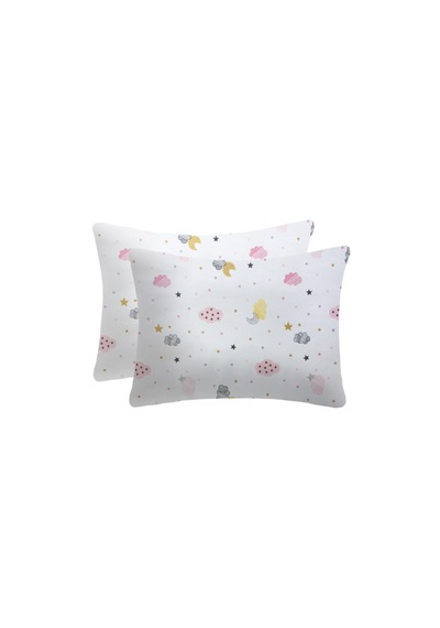 %100 Pamuklu Bebek Yastık Kılıfı 35x45 2 Adet Pembe