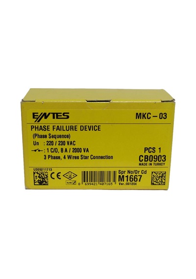 Entes Mkc-03 Motor (Faz) Koruma Rölesi (M1667)