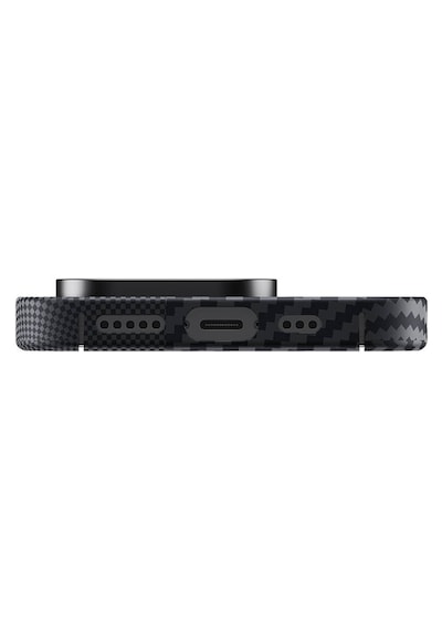 Apple Uyumlu iPhone 15 Kılıf Magsafe Şarj Özellikli Karbon Fiber Benks Montage Armorair 600d Kevlar Kapak