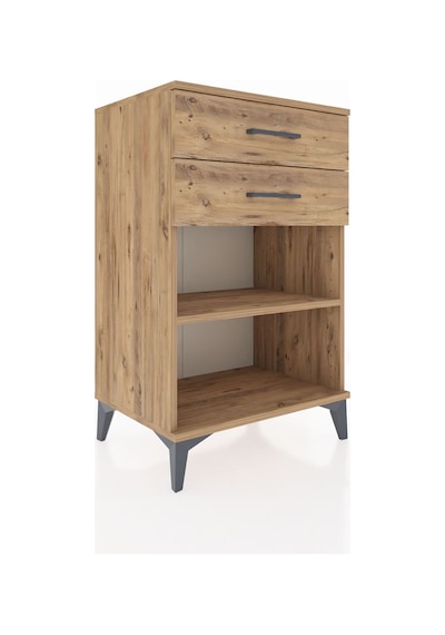 Hyperion Komodin Tek Raflı 2 Çekmeceli 60x44x96 Çam-çam Atlas Çam