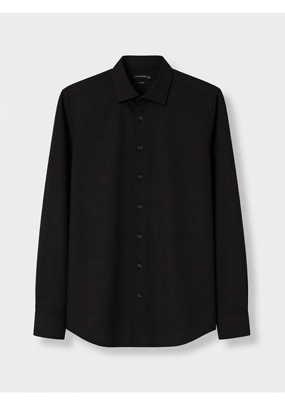 Lcw Busıness Siyah Slim Fit Gabardin Erkek Gömlek