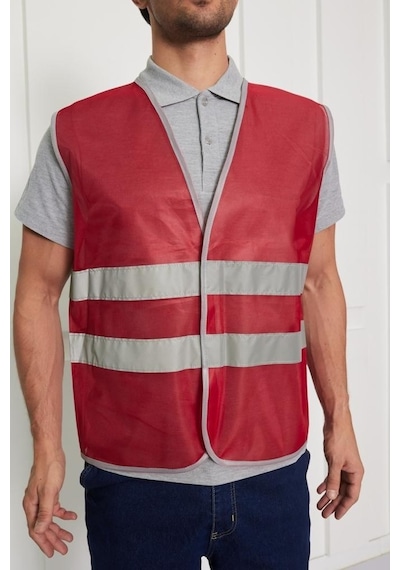 Orange Safety İkaz Yeleği Kırmızı