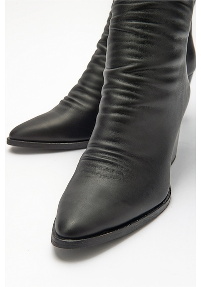Luvishoes Luvi Shoes Laval Siyah Cilt Kadın Bot Sıyah Cılt