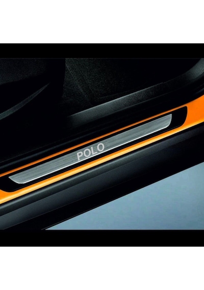 Volkswagen Polo 2009-2017 Modeller Old Krom Kapı Eşiği 4 Parça Yazılı