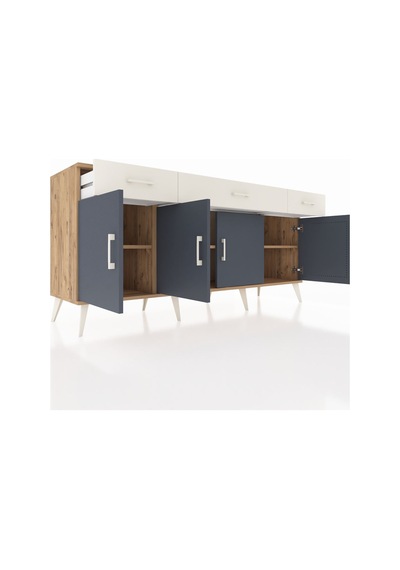 Hyperion Konsol 3 Raflı 3 Çekmeceli 4 Kapaklı 176x44x83 Çam-antrasit/aytaşı Antrasit/aytaşı Hyperion Konsol 3 Raflı 3 Çekmeceli 4 Kapaklı 176x44x83 Çam-antrasit/aytaşı Antrasit/aytaşı