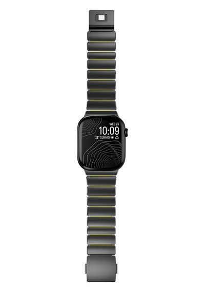 Apple Uyumlu Watch  42mm Zore Krd-152 Titanyum Silikon Kordon