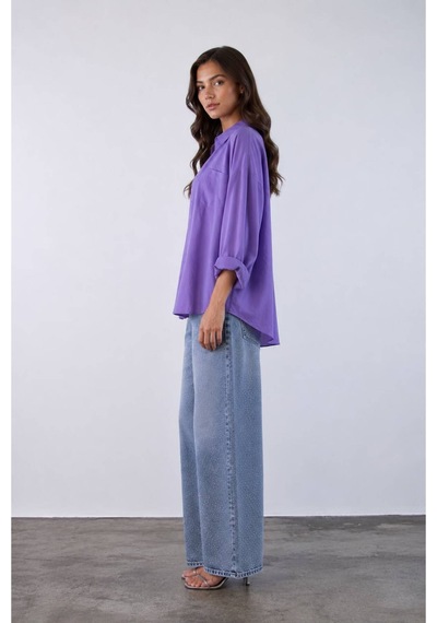 Rouge Basıc Perry Oversize Gömlek LİLA