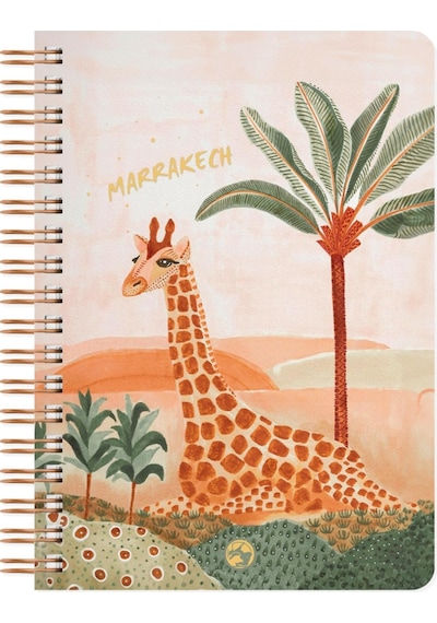 Marrakech Spiralli Defter Çizgili Zürafa 17x24 Cm