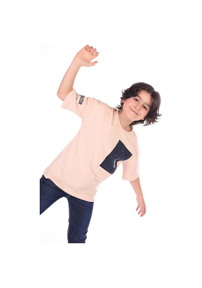 Toontoy Kids Toontoy Erkek Çocuk Break The Lımıts Baskılı Tişört Bej