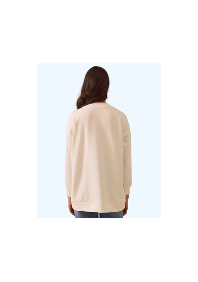 Seçil Yuvarlak Yaka Taş İşlemeli Sweatshirt Beyaz - 692505542 Beyaz