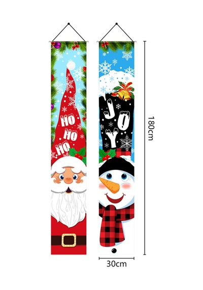 Noel Kapısı Banner Desen Noel Baba Hediye Banner Duvar Kapısı Noel Partisi 57