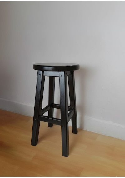 Ahşap Tabure 55 Cm / Arbrestore Siyah