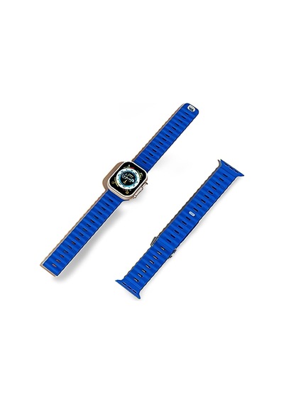 Apple Uyumlu Watch 42mm 44mm 45mm 49mm 1/2/3/4/5/6/se/7/8/ultra Akıllı Saat Ocean Kordon Ve Kayışı Mavi