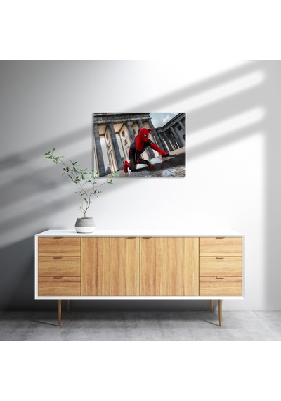 Cakasepetim Spiderman Sütunlar Arasında Ahşap Mdf Tablo