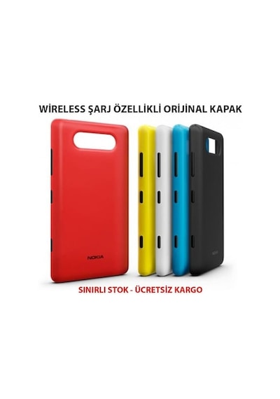 Senalstore Nokia Lumia 820 Arka Kapak Pil Kapağı - Beyaz