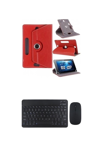 Xiaomi Pad Mini 8.8'' Kılıf Uyumlu Standlı Kablosuz Bluetooth Klavye Mouse Set Kılıf