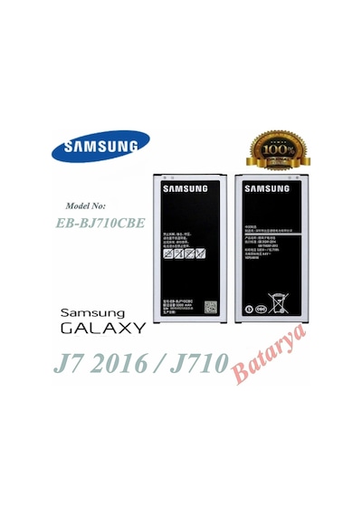 Samsung Uyumlu Galaxy J7 2016 Batarya J710 Eb-Bj710Cbe Servis Ürünü Bata