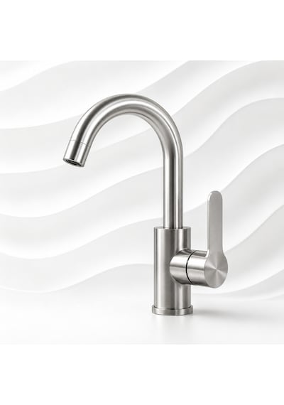 Premium İnox Lavabo Bataryası Çeşmesi Musluğu Lüx Ve Modern Tasarım Lavabo Bataryası Krom